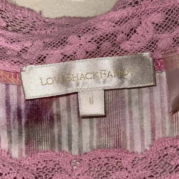 Nutmeg Dress LoveShackFancy floral pink mini dress size 8 - Picture 6 of 11